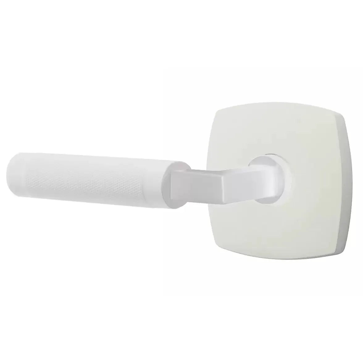Emtek Knurled Lever with L-Square Stem and Urban Modern Rose by Emtek