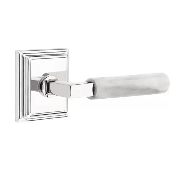 polished chrome lever