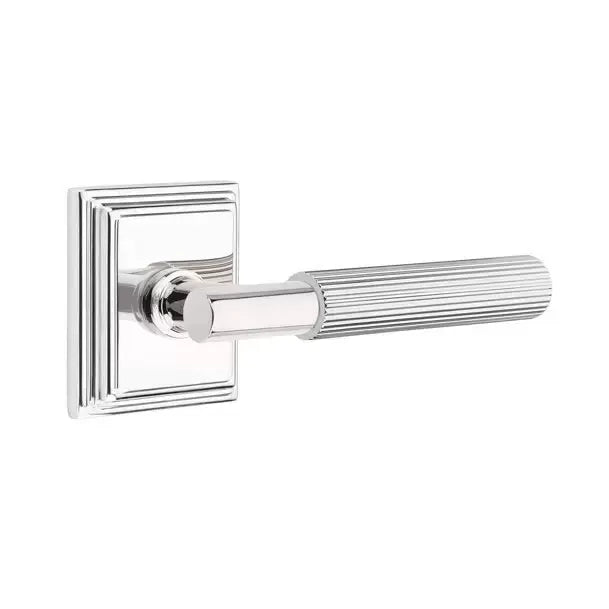 polished chrome lever