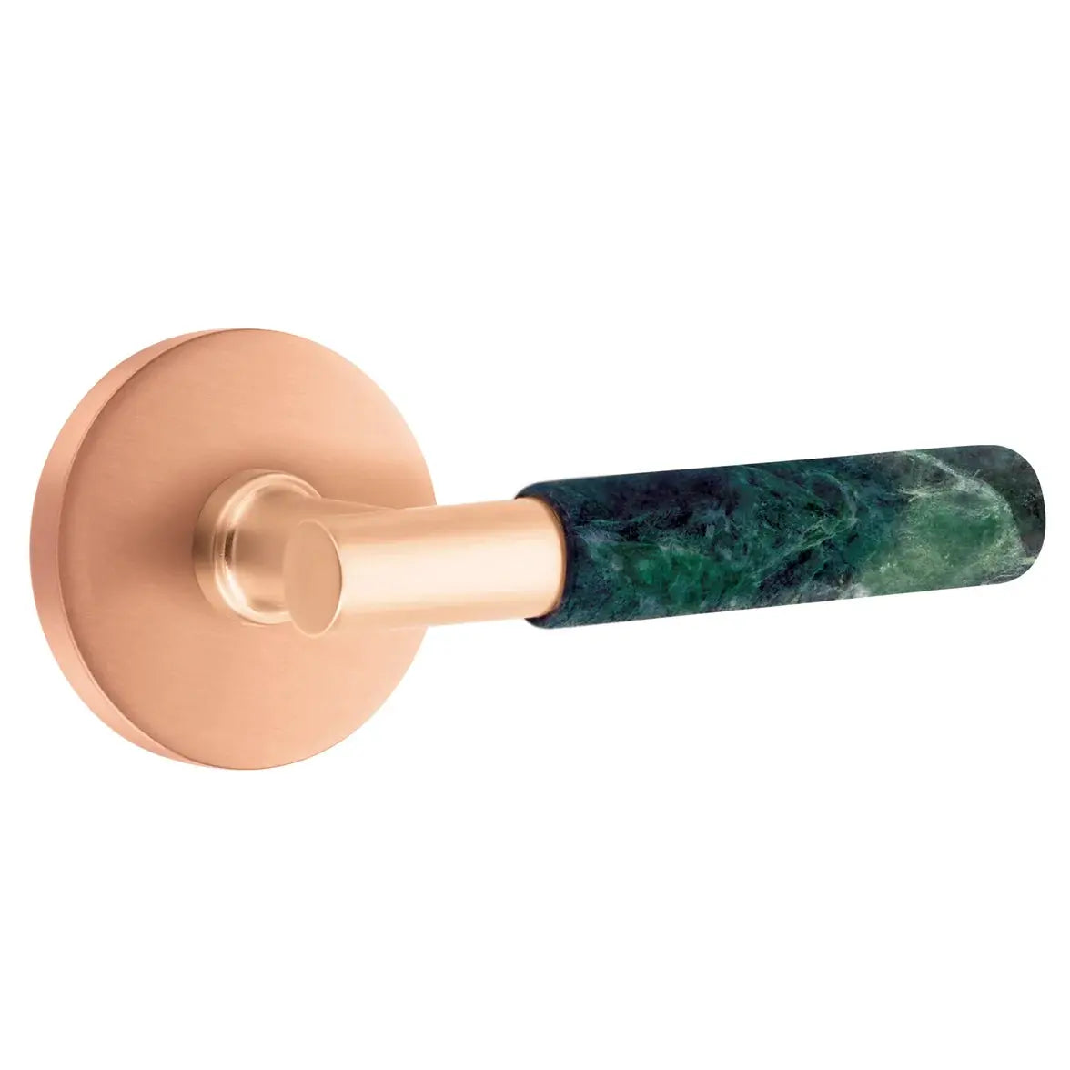 Emtek Green Marble Lever with Disk Rosette and T-Bar Stem by Emtek