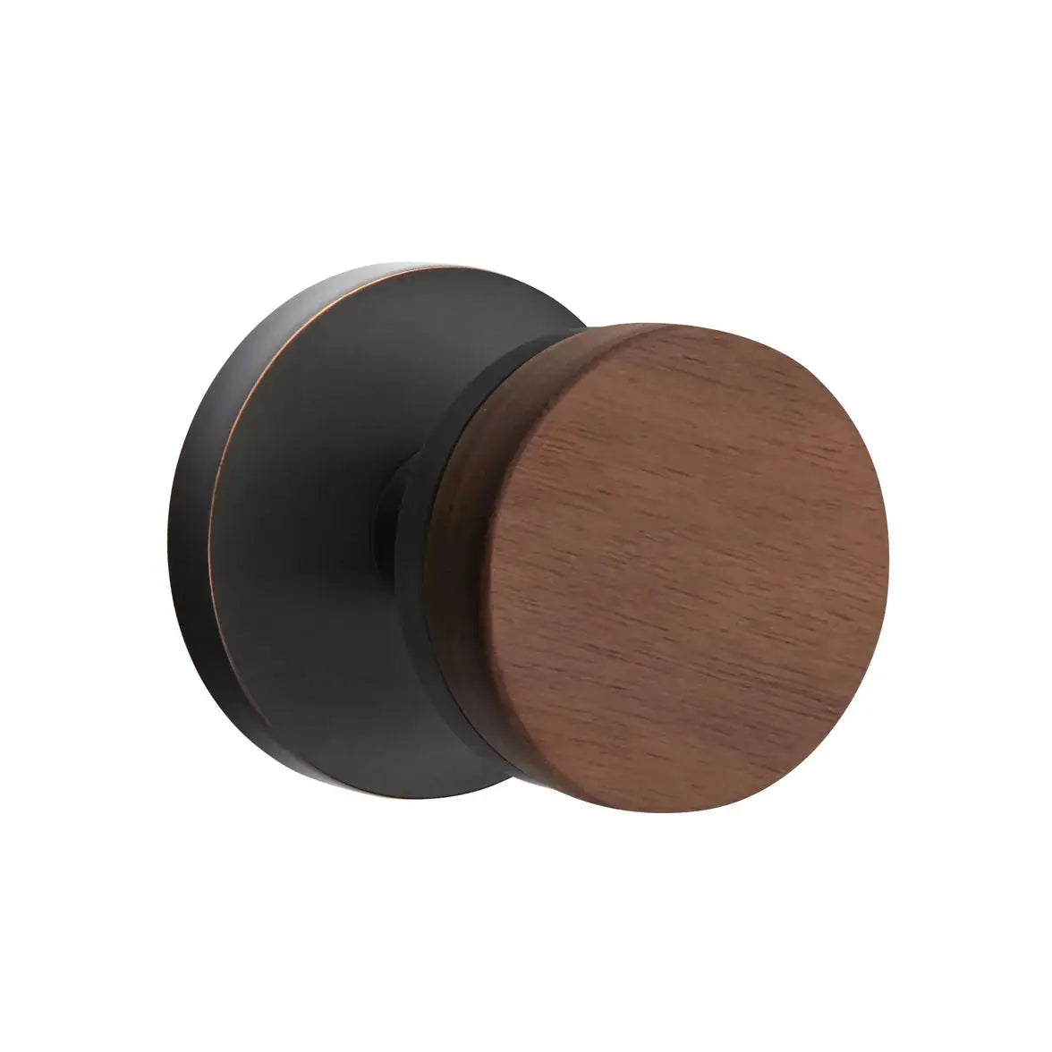 Emtek Walnut Knob with Disk Rosette and Conical Stem by Emtek