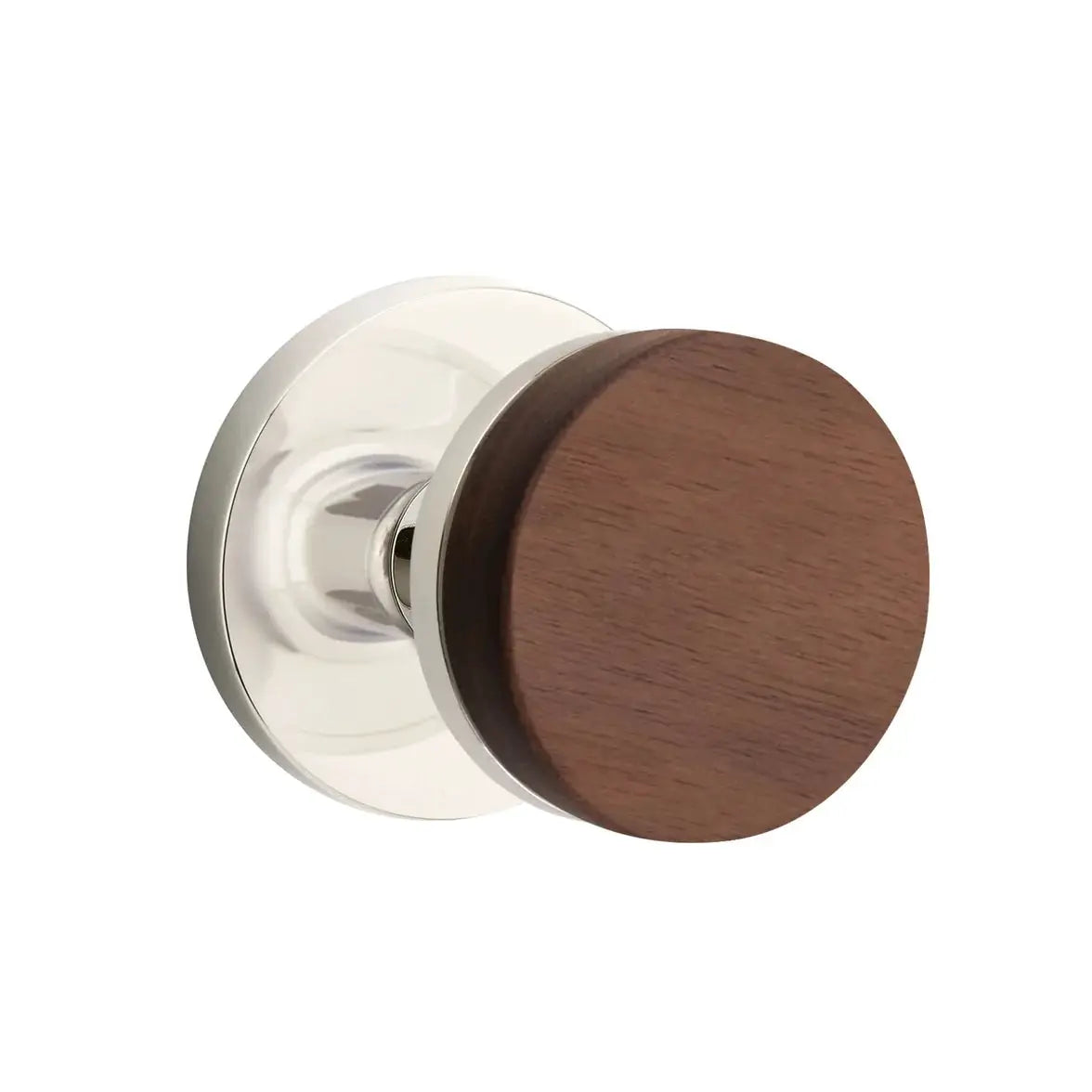 Emtek Walnut Knob with Disk Rosette and Conical Stem by Emtek
