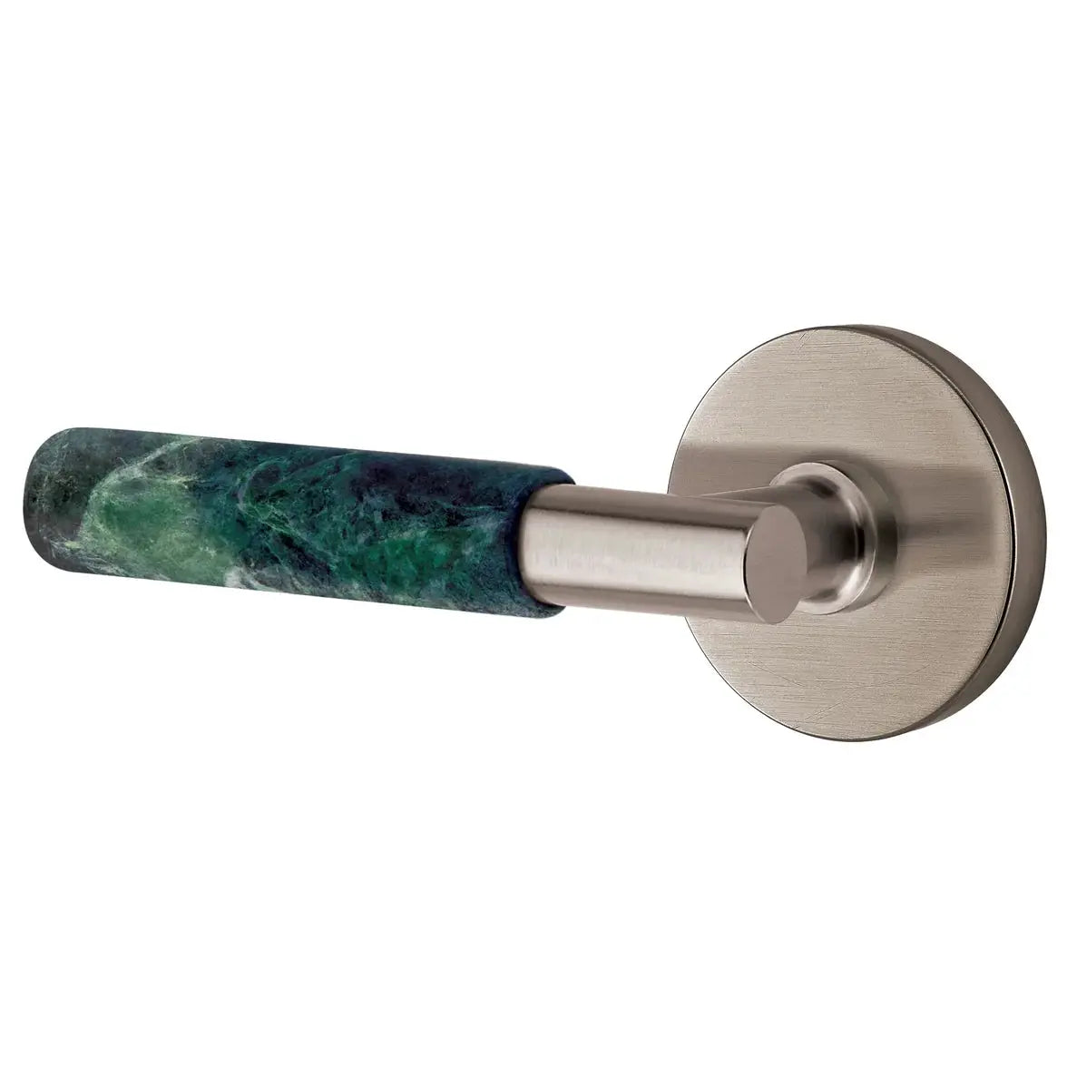 Emtek Green Marble Lever with Disk Rosette and T-Bar Stem by Emtek