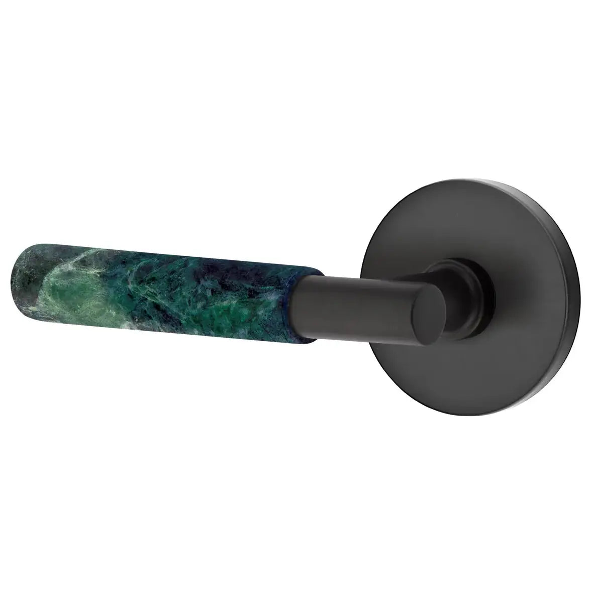 Emtek Green Marble Lever with Disk Rosette and T-Bar Stem by Emtek