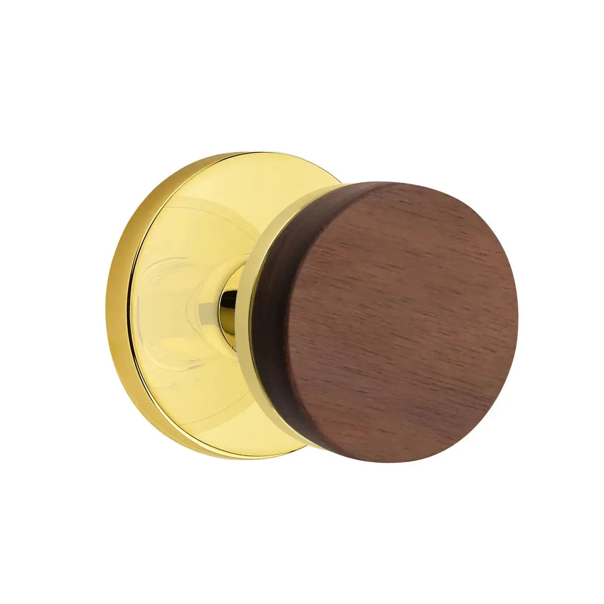 Emtek Walnut Knob with Disk Rosette and Conical Stem by Emtek