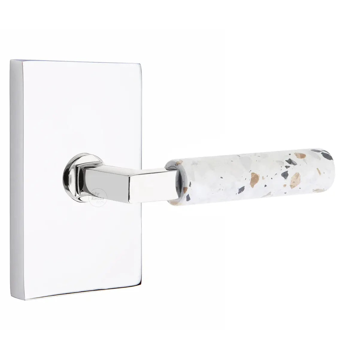 polished chrome lever