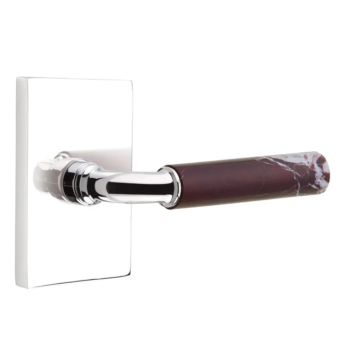 polished chrome lever