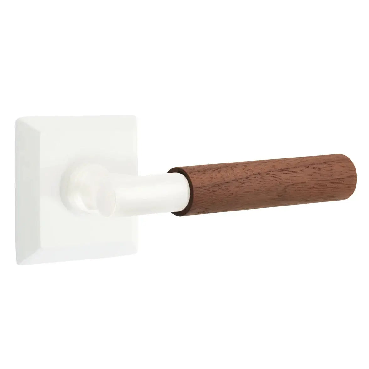 Emtek Walnut Lever with Quincy Rosette and T-Bar Stem by Emtek