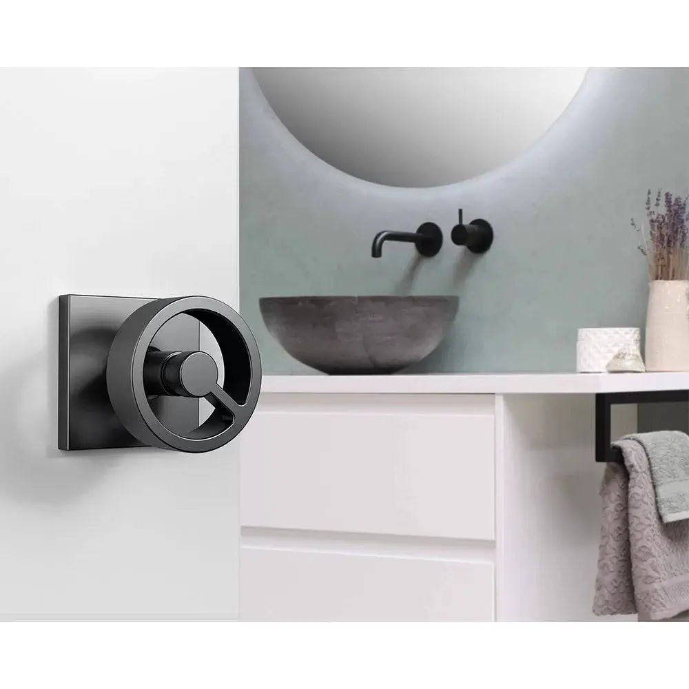 flat black door knob