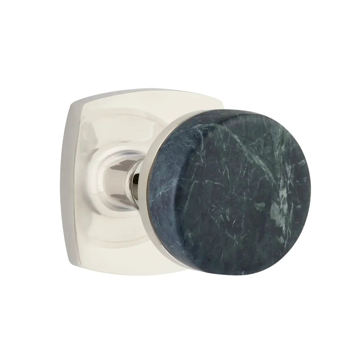 Emtek Green Marble Knob with Urban Modern Rosette and Conical Stem by Emtek