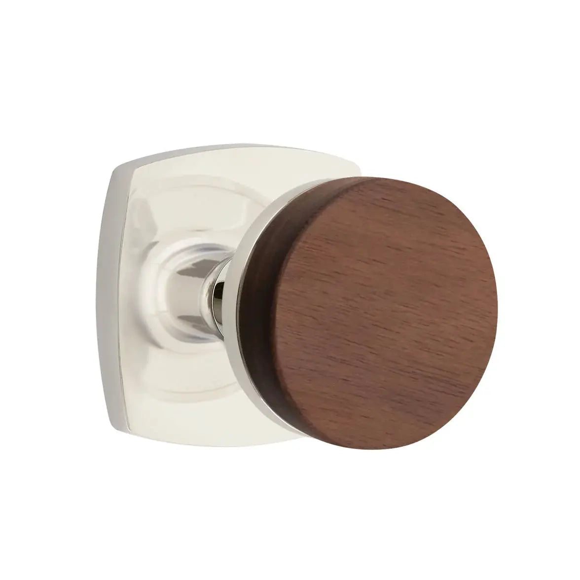 Emtek Walnut Knob with Urban Modern Rosette and Conical Stem by Emtek