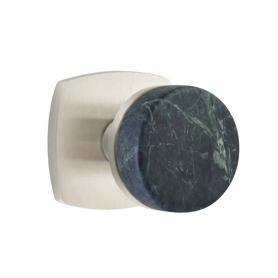 Emtek Green Marble Knob with Urban Modern Rosette and Conical Stem by Emtek
