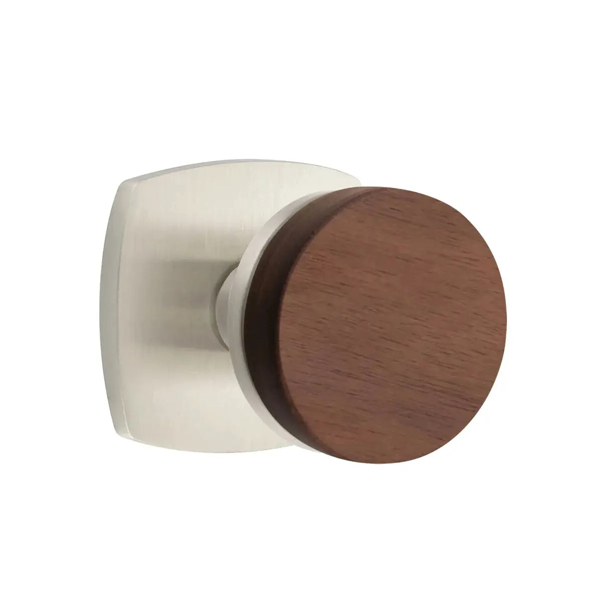 Emtek Walnut Knob with Urban Modern Rosette and Conical Stem by Emtek