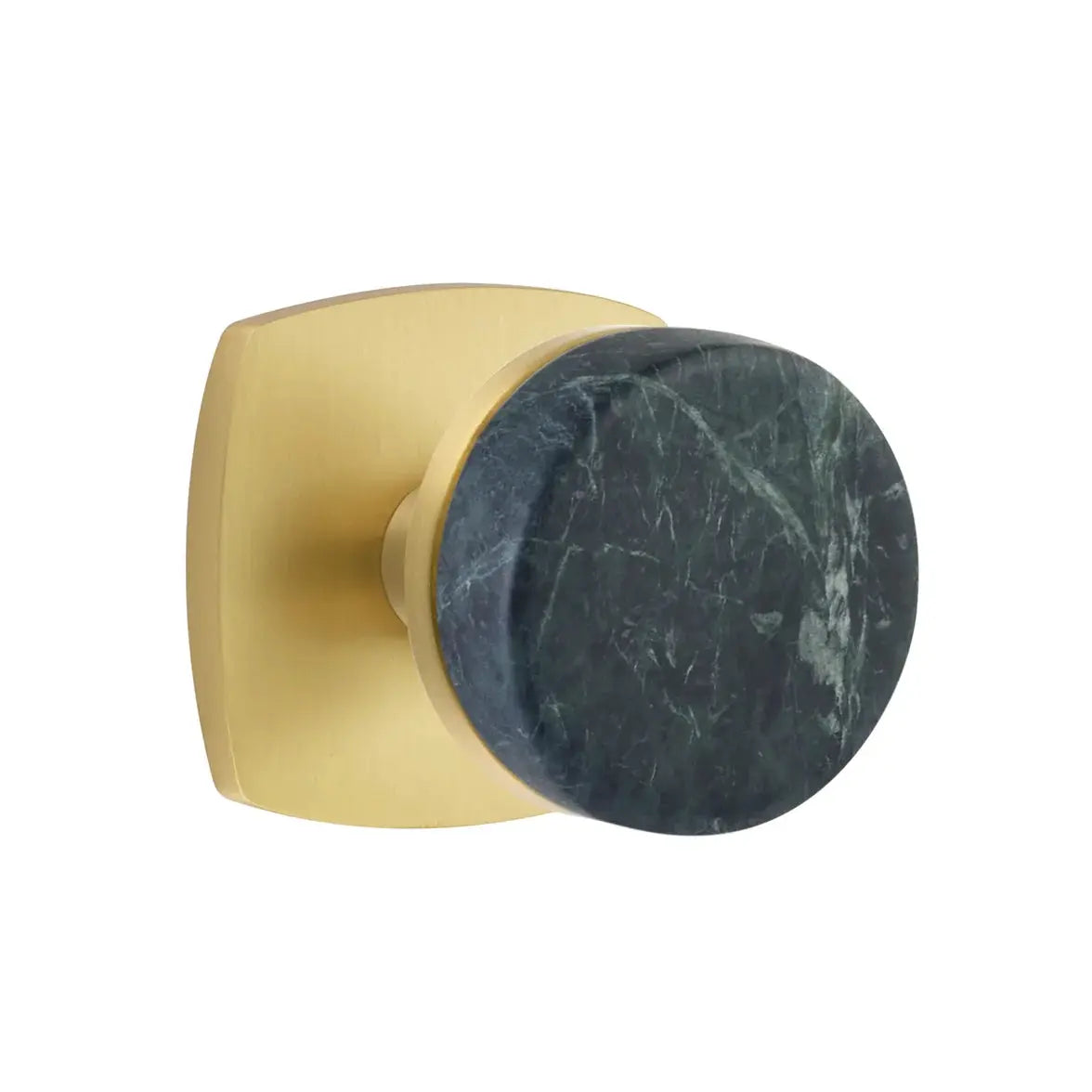 Emtek Green Marble Knob with Urban Modern Rosette and Conical Stem by Emtek