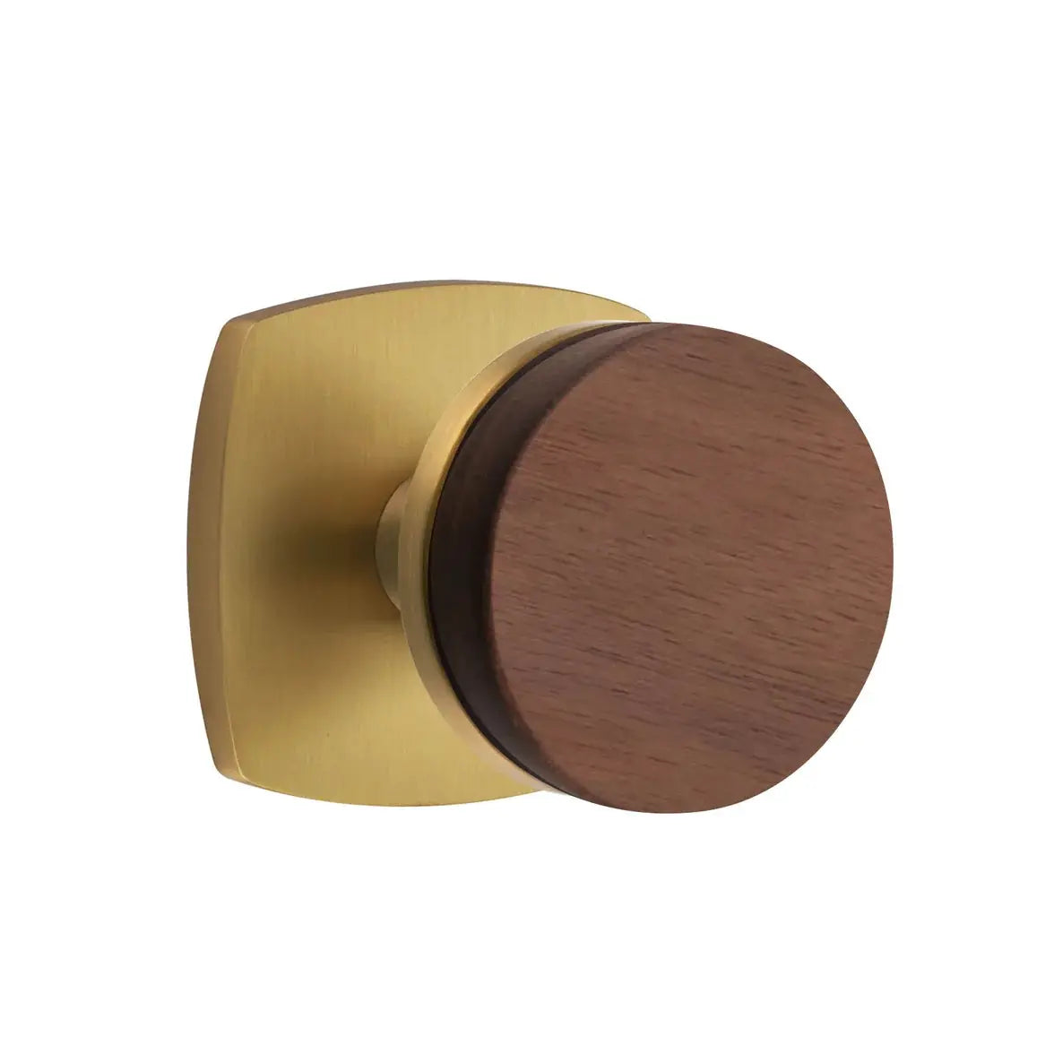 Emtek Walnut Knob with Urban Modern Rosette and Conical Stem by Emtek