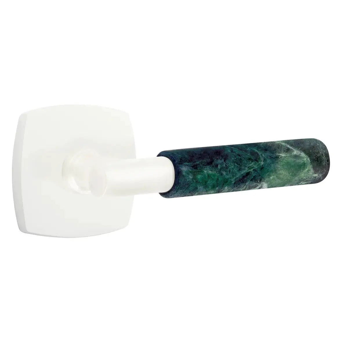 Emtek Green Marble Lever with Urban Modern Rosette and T-Bar Stem by Emtek
