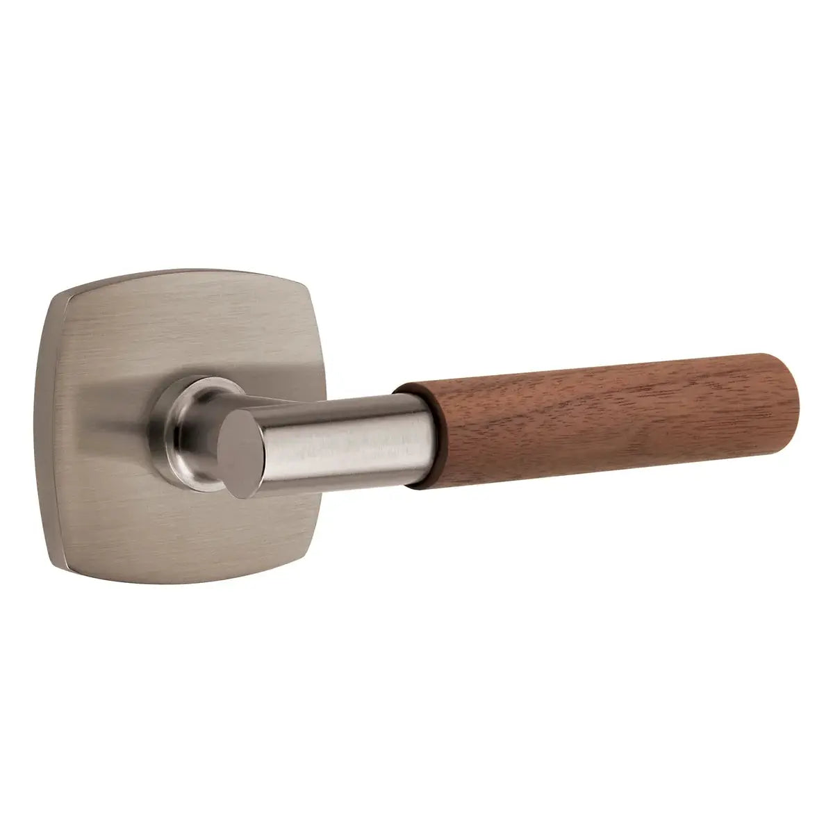 Emtek Walnut Lever with Urban Modern Rosette and T-Bar Stem by Emtek