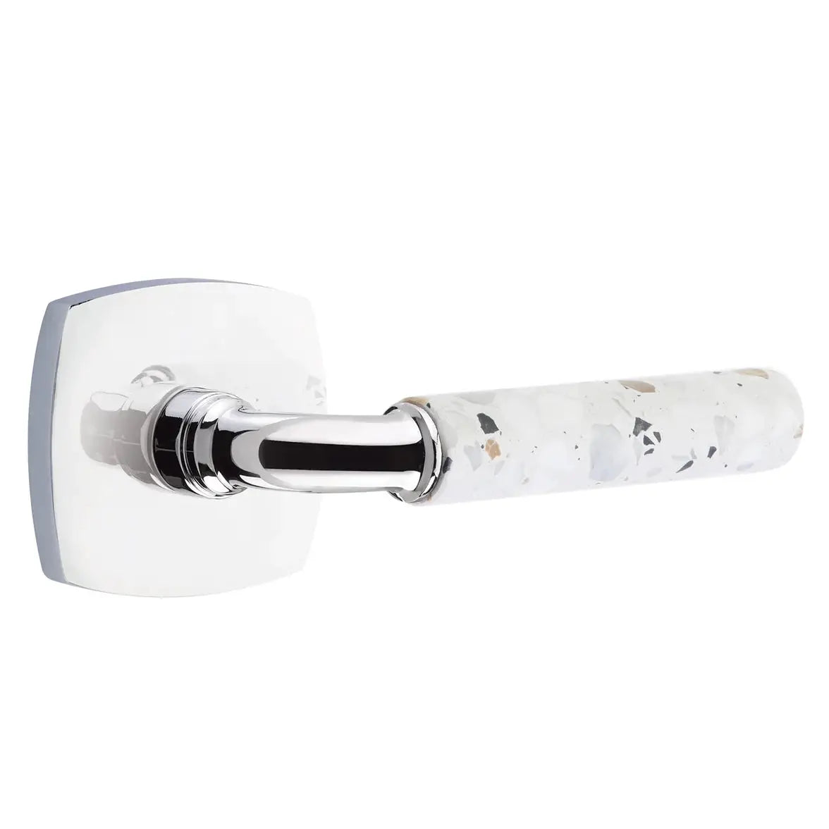 polished chrome lever