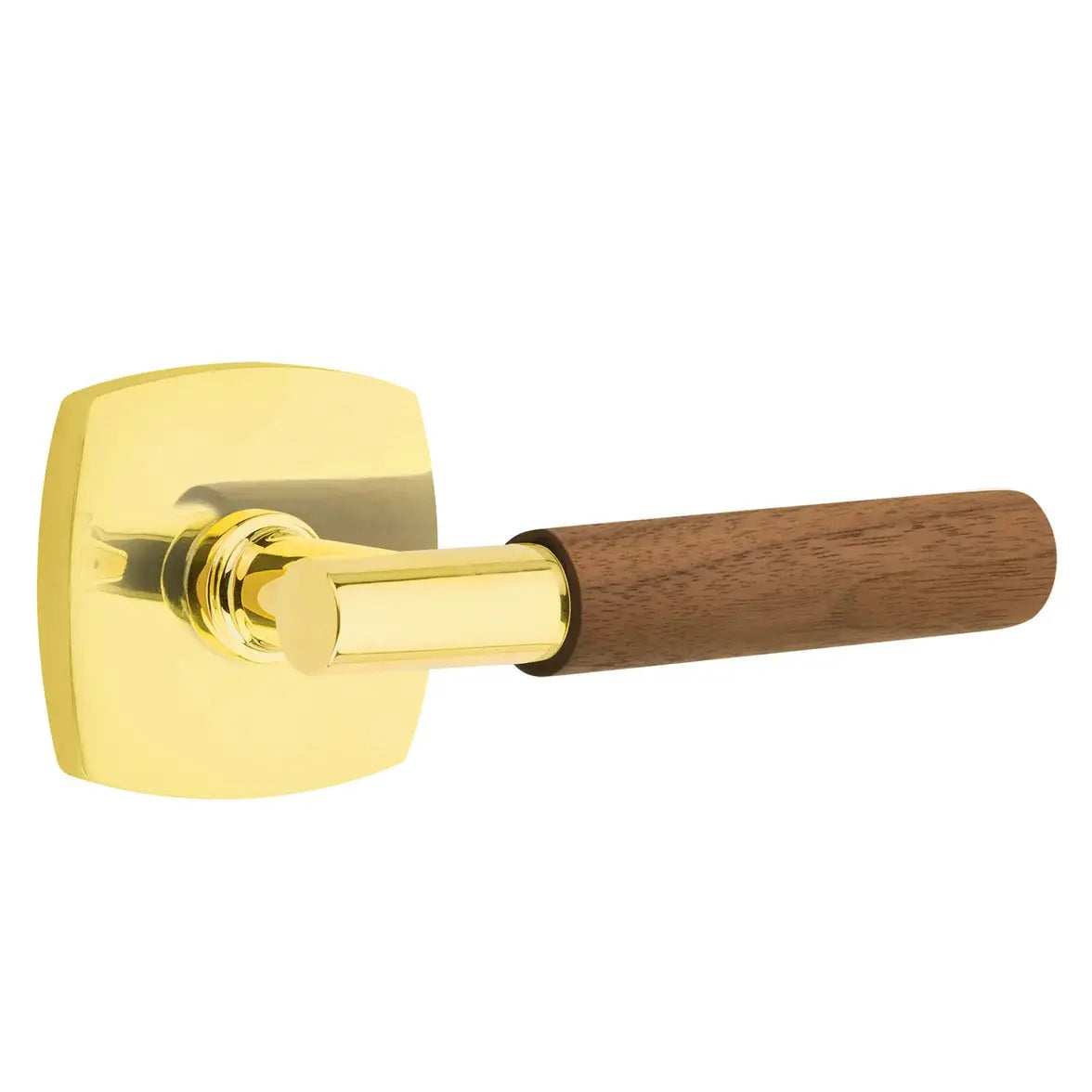 Emtek Walnut Lever with Urban Modern Rosette and T-Bar Stem by Emtek