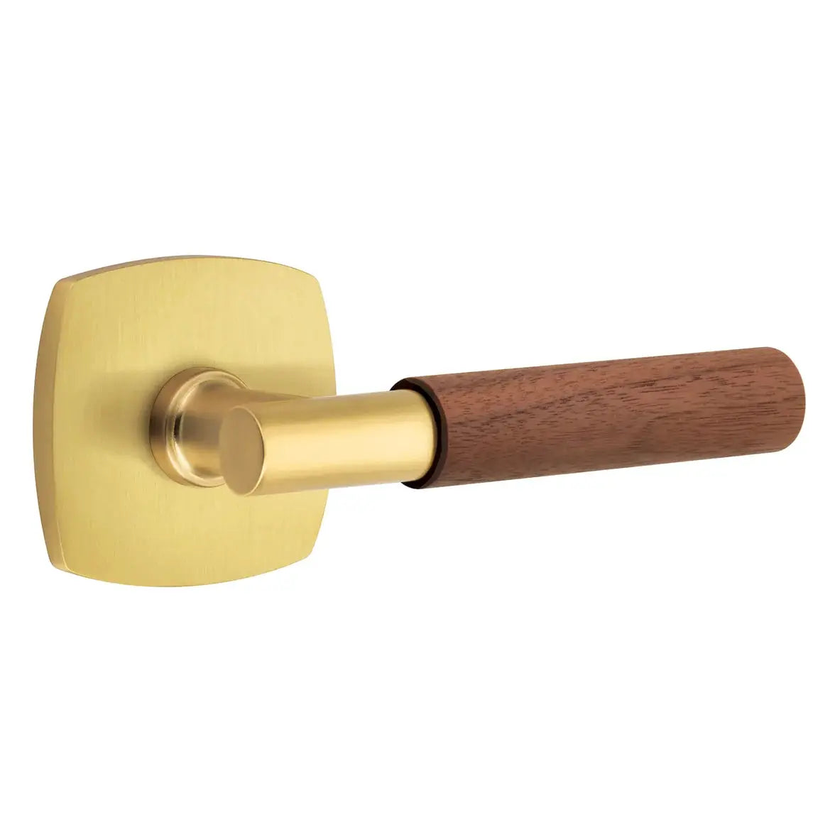 Emtek Walnut Lever with Urban Modern Rosette and T-Bar Stem by Emtek