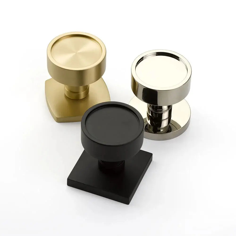 flat black door knob