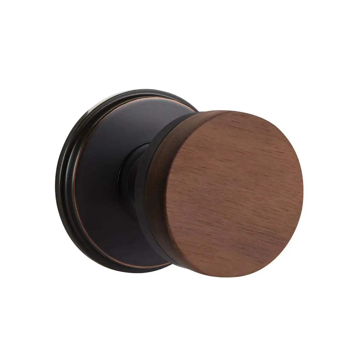 Emtek Walnut Knob with Watford Rosette and Conical Stem by Emtek