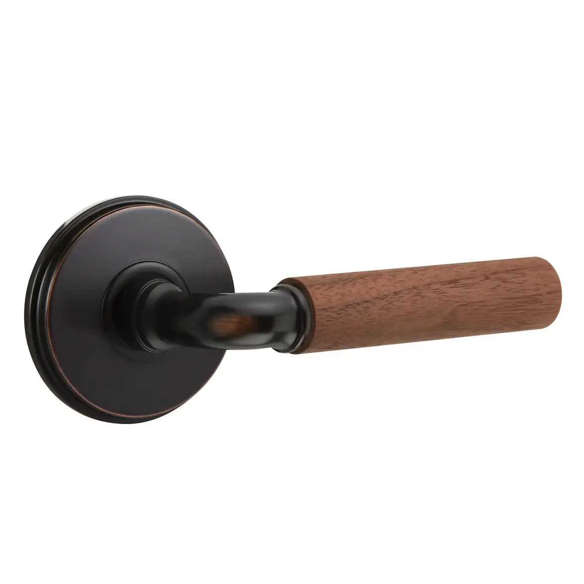 Emtek Walnut Lever with Watford Rosette and R-Bar Stem by Emtek