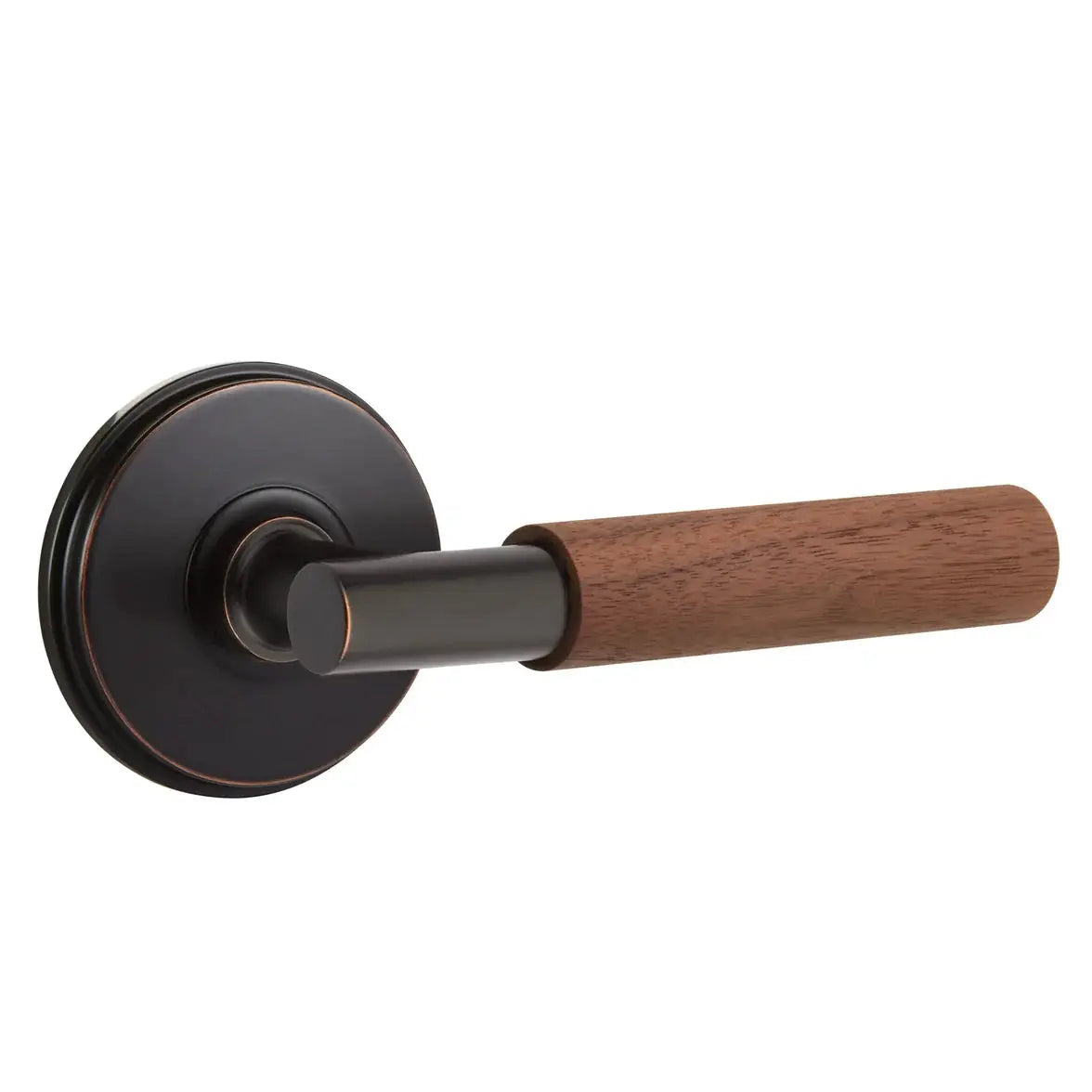 Emtek Walnut Lever with Watford Rosette and T-Bar Stem by Emtek