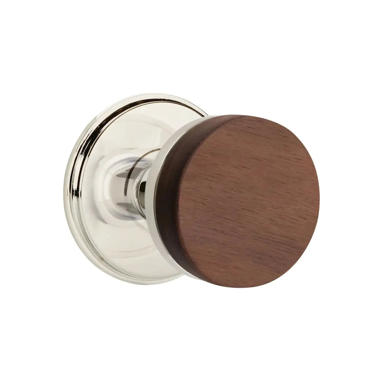 Emtek Walnut Knob with Watford Rosette and Conical Stem by Emtek