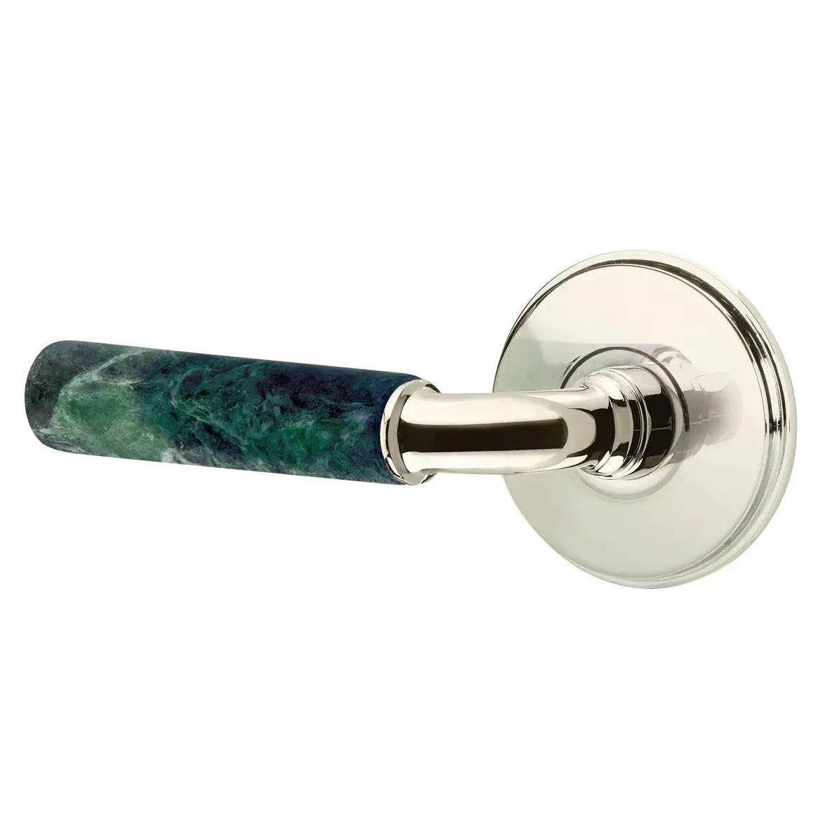Emtek Green Marble Lever with Watford Rosette and R-Bar Stem by Emtek