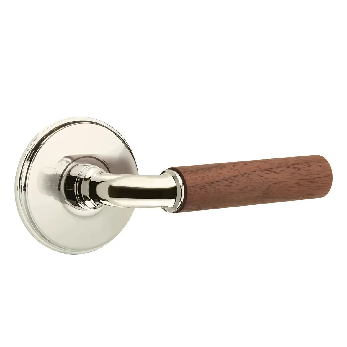 Emtek Walnut Lever with Watford Rosette and R-Bar Stem by Emtek