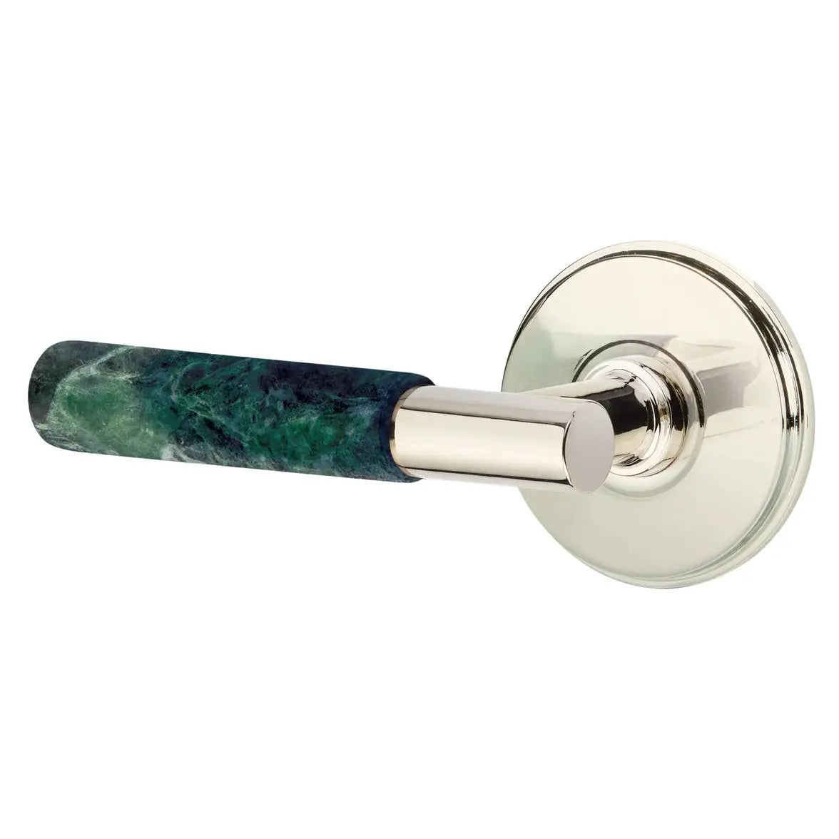 Emtek Green Marble Lever with Watford Rosette and T-Bar Stem by Emtek