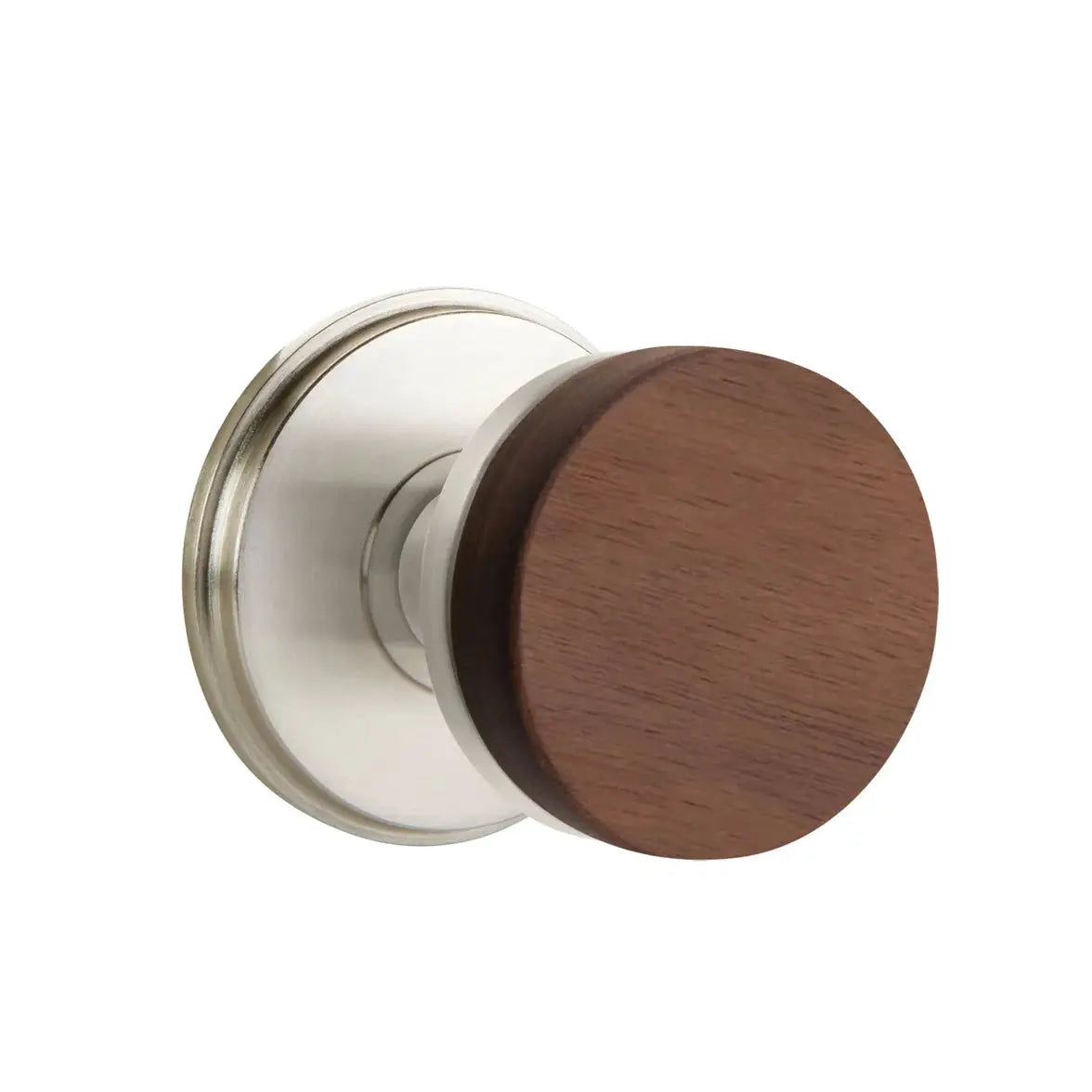 Emtek Walnut Knob with Watford Rosette and Conical Stem by Emtek