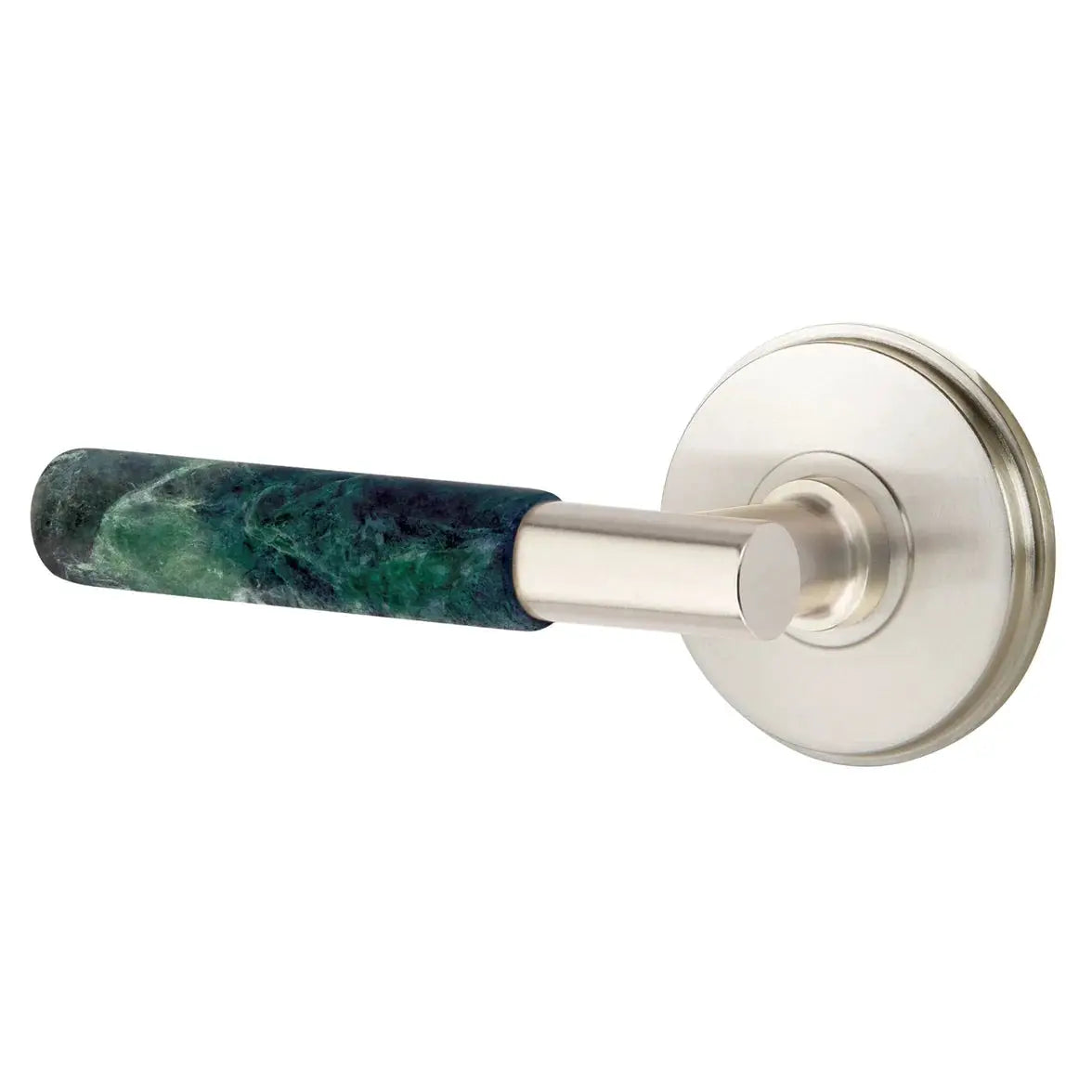 Emtek Green Marble Lever with Watford Rosette and T-Bar Stem by Emtek