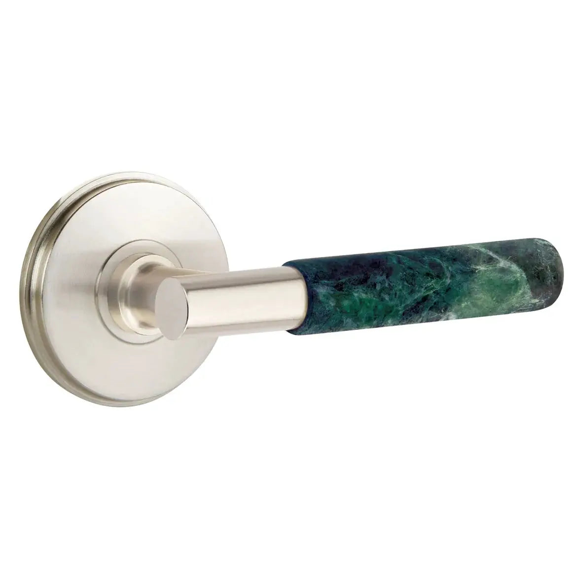 Emtek Green Marble Lever with Watford Rosette and T-Bar Stem by Emtek