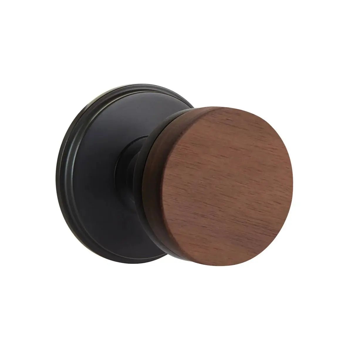 Emtek Walnut Knob with Watford Rosette and Conical Stem by Emtek