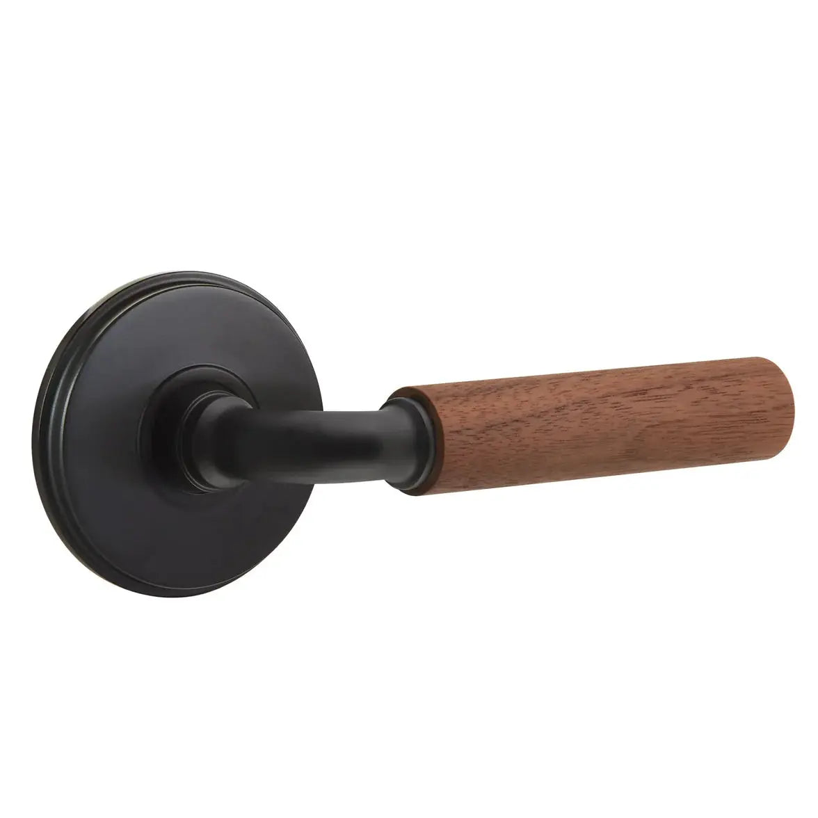 Emtek Walnut Lever with Watford Rosette and R-Bar Stem by Emtek