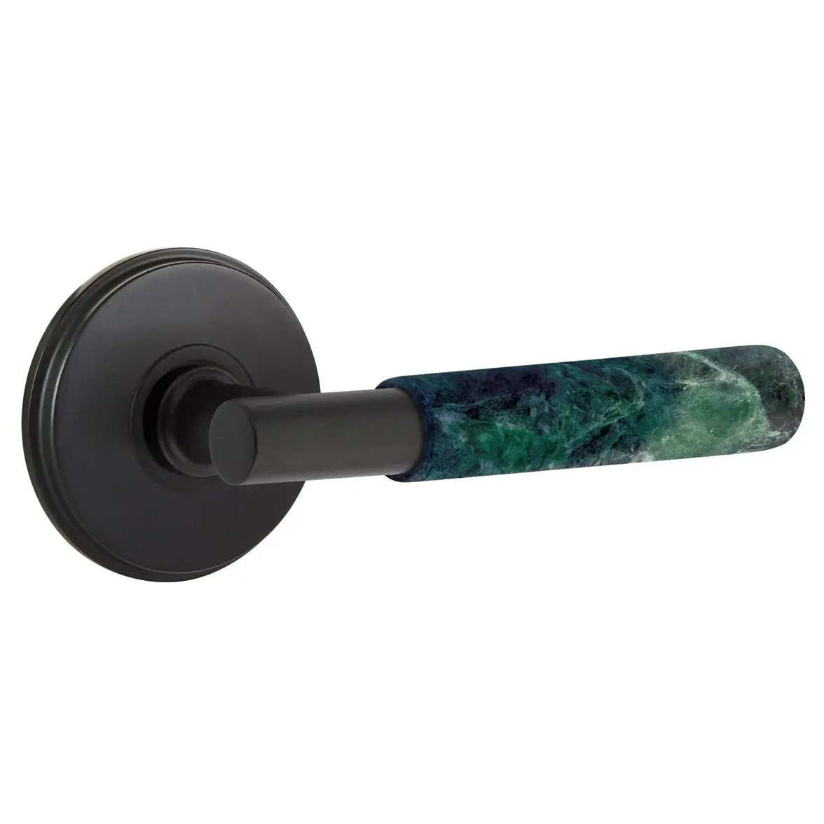 Emtek Green Marble Lever with Watford Rosette and T-Bar Stem by Emtek