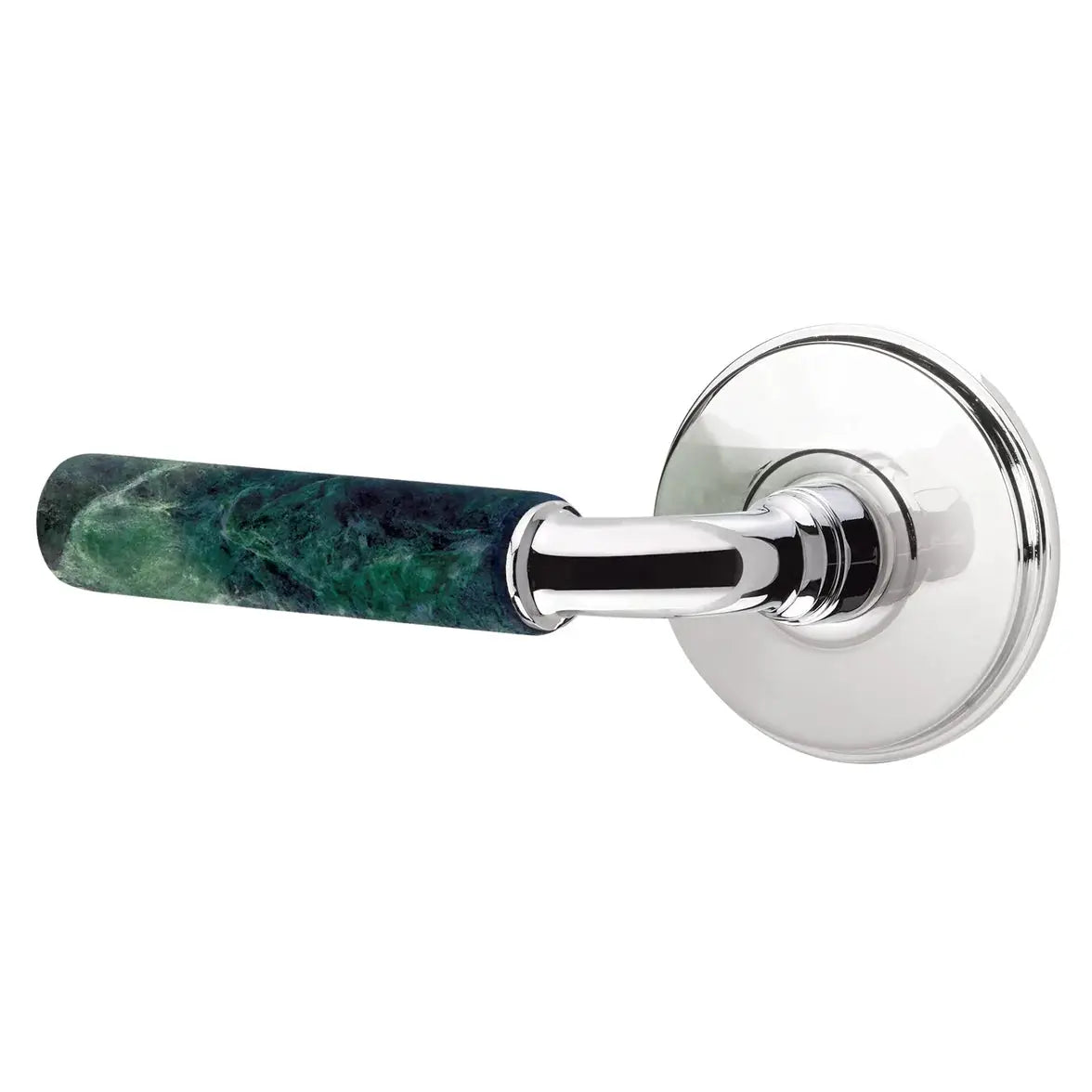 Emtek Green Marble Lever with Watford Rosette and R-Bar Stem by Emtek