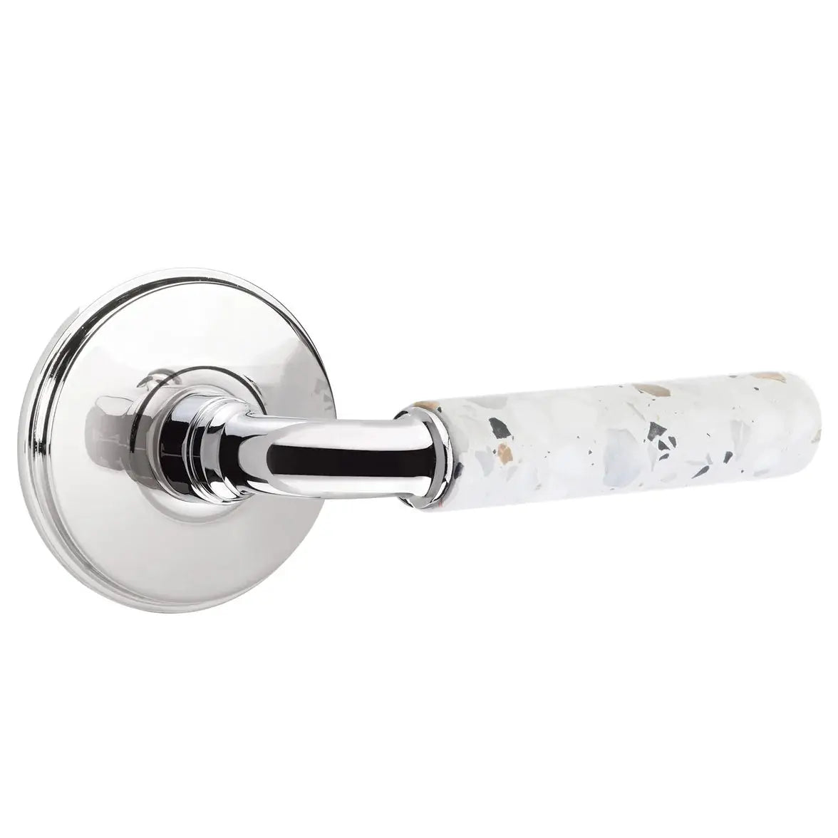 polished chrome lever