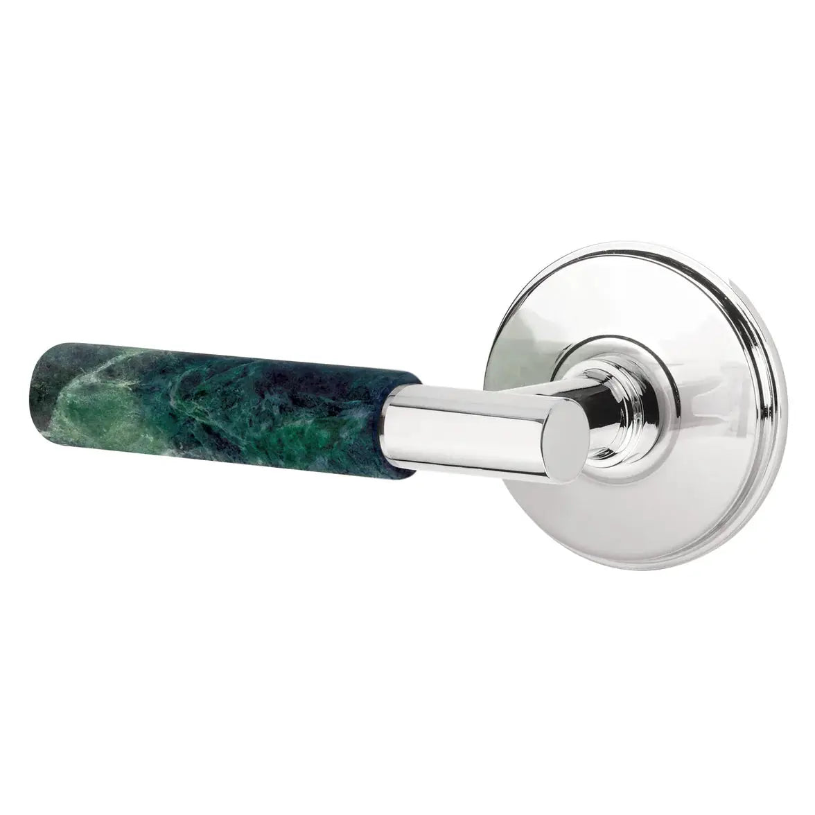 Emtek Green Marble Lever with Watford Rosette and T-Bar Stem by Emtek