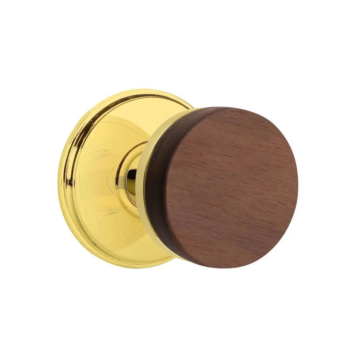 Emtek Walnut Knob with Watford Rosette and Conical Stem by Emtek