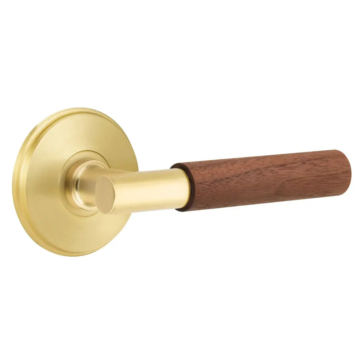Emtek Walnut Lever with Watford Rosette and T-Bar Stem by Emtek