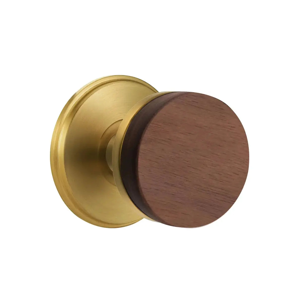Emtek Walnut Knob with Watford Rosette and Conical Stem by Emtek