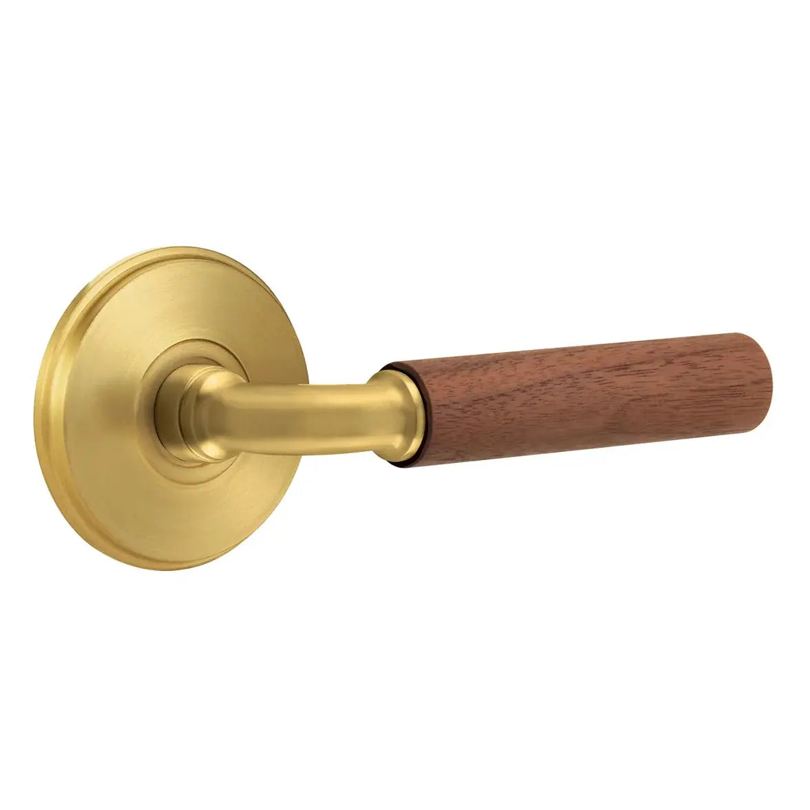 Emtek Walnut Lever with Watford Rosette and R-Bar Stem by Emtek