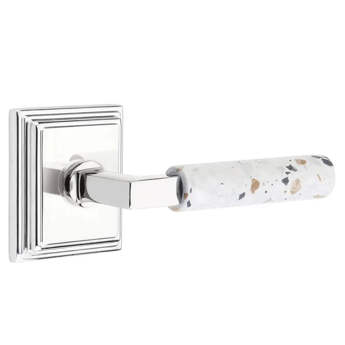 polished chrome lever