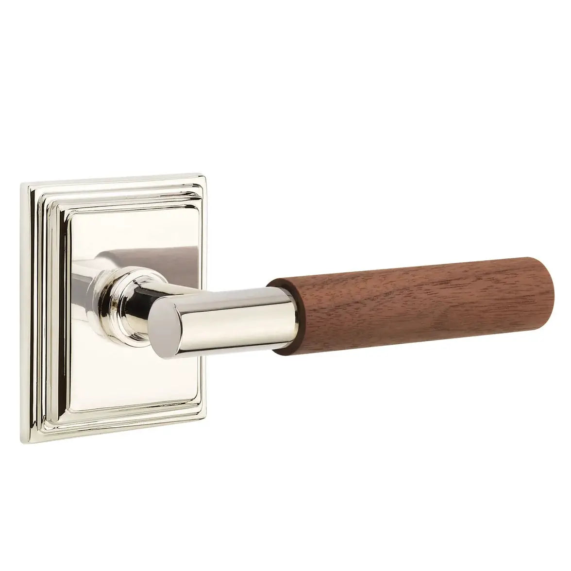 Emtek Walnut Lever with Wilshire Rosette and T-Bar Stem by Emtek