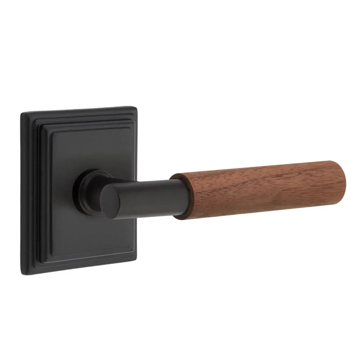 Emtek Walnut Lever with Wilshire Rosette and T-Bar Stem by Emtek