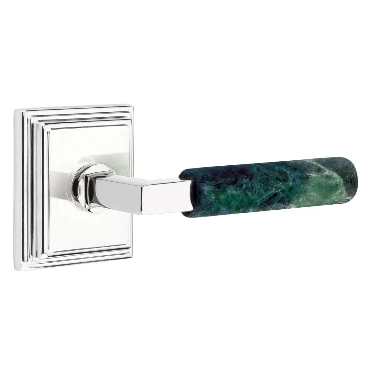polished chrome lever