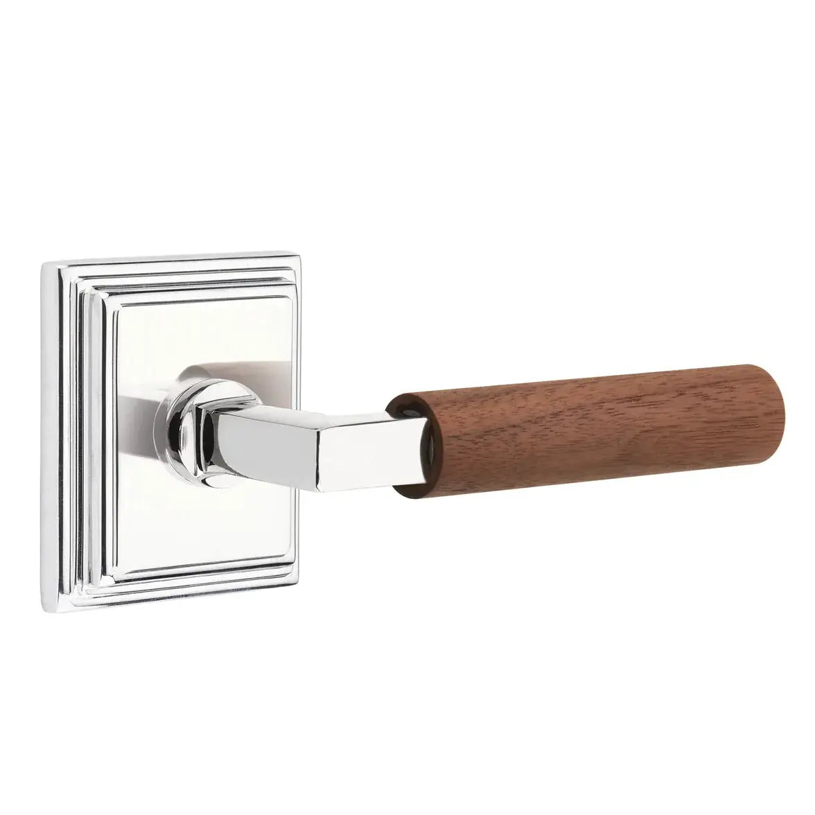 polished chrome lever